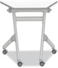 A Picture of product SAF-1226DE Safco® Learn Nesting Trapezoid Desk 32.83" x 22.25" to 29.5", White/Silver, Ships in 1-3 Business Days