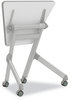 A Picture of product SAF-1226DE Safco® Learn Nesting Trapezoid Desk 32.83" x 22.25" to 29.5", White/Silver, Ships in 1-3 Business Days
