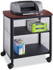 A Picture of product SAF-1857BL Safco® Impromptu® Machine Stand Deskside Metal, 3 Shelves, 100 lb Capacity, 26.25" x 21" 26.5", Cherry/White/Black