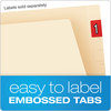 A Picture of product PFX-11230 Pendaflex® Manila Laminated Spine Shelf File Folders Straight Tabs, Letter Size, 50/Box