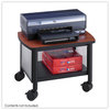 A Picture of product SAF-1862BL Safco® Impromptu® Machine Stand Under-Desk Metal, 2 Shelves, 100 lb Capacity, 20.5" x 16.5" 14.5", Cherry/White/Black