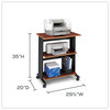 A Picture of product SAF-1881CY Safco® Muv™ Three Level Machine Cart/Printer Stand Engineered Wood, 3 Shelves, 29.5" x 20" 35", Cherry/Black