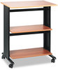 A Picture of product SAF-1881MO Safco® Muv™ Three Level Machine Cart/Printer Stand Engineered Wood, 3 Shelves, 29.5 x 20 35, Oak/Black, Ships in 1-3 Business Days
