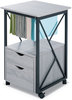 A Picture of product SAF-1906GR Safco® Mood™ Storage Pedestals with Open-Format Hanging File Rack, Left or Right, 2 Drawers: Box/File, Gray, 17.75" x 30"