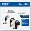 A Picture of product BRT-DK12013 Brother Pre-Sized Die-Cut Label Rolls Address Labels, 1.1 x 3.5, White, 400 Labels/Roll, 3 Rolls/Pack