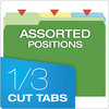 A Picture of product PFX-15213ASST Pendaflex® Colored File Folders 1/3-Cut Tabs: Assorted, Letter Size, Colors, 100/Box