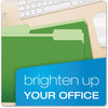 A Picture of product PFX-15213BGR Pendaflex® Colored File Folders 1/3-Cut Tabs: Assorted, Letter Size, Green/Light Green, 100/Box