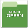 A Picture of product PFX-15213BGR Pendaflex® Colored File Folders 1/3-Cut Tabs: Assorted, Letter Size, Green/Light Green, 100/Box