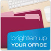 A Picture of product PFX-15213BUR Pendaflex® Colored File Folders 1/3-Cut Tabs: Assorted, Letter Size, Burgundy/Light Burgundy, 100/Box