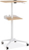 A Picture of product SAF-1944NA Safco® VUM Mobile Workstation 25.25" x 19.75" 35.5" to 47.75", Natural/White, Ships in 1-3 Business Days