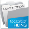A Picture of product PFX-15213GRA Pendaflex® Colored File Folders 1/3-Cut Tabs: Assorted, Letter Size, Gray/Light Gray, 100/Box
