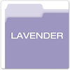 A Picture of product PFX-15213LAV Pendaflex® Colored File Folders 1/3-Cut Tabs: Assorted, Letter Size, Lavender/Light Lavender, 100/Box