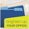 A Picture of product PFX-15213NAV Pendaflex® Colored File Folders 1/3-Cut Tabs: Assorted, Letter Size, Navy Blue/Light Blue, 100/Box