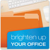 A Picture of product PFX-15213ORA Pendaflex® Colored File Folders 1/3-Cut Tabs: Assorted, Letter Size, Orange/Light Orange, 100/Box