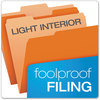 A Picture of product PFX-15213ORA Pendaflex® Colored File Folders 1/3-Cut Tabs: Assorted, Letter Size, Orange/Light Orange, 100/Box