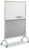 A Picture of product SAF-2008GR Safco® Rumba™ Whiteboard Collaboration Screen Accessories Eraser Tray, 12.25 x 3.5 2.25, Magnetic Mount, Silver