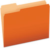 A Picture of product PFX-15213ORA Pendaflex® Colored File Folders 1/3-Cut Tabs: Assorted, Letter Size, Orange/Light Orange, 100/Box