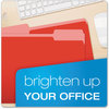 A Picture of product PFX-15213RED Pendaflex® Colored File Folders 1/3-Cut Tabs: Assorted, Letter Size, Red/Light Red, 100/Box