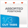 A Picture of product PFX-15213WHI Pendaflex® Colored File Folders 1/3-Cut Tabs: Assorted, Letter Size, White, 100/Box