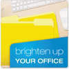 A Picture of product PFX-15213YEL Pendaflex® Colored File Folders 1/3-Cut Tabs: Assorted, Letter Size, Yellow/Light Yellow, 100/Box