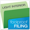 A Picture of product PFX-152BGR Pendaflex® Colored File Folders Straight Tabs, Letter Size, Green/Light Green, 100/Box