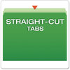 A Picture of product PFX-152BGR Pendaflex® Colored File Folders Straight Tabs, Letter Size, Green/Light Green, 100/Box
