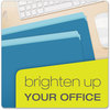 A Picture of product PFX-152BLU Pendaflex® Colored File Folders Straight Tabs, Letter Size, Blue/Light Blue, 100/Box