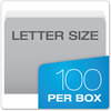 A Picture of product PFX-152GRA Pendaflex® Colored File Folders Straight Tabs, Letter Size, Gray/Light Gray, 100/Box