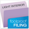 A Picture of product PFX-152LAV Pendaflex® Colored File Folders Straight Tabs, Letter Size, Lavender/Light Lavender, 100/Box