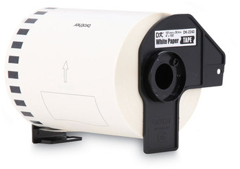 Brother Shipping Labels Continuous Length Label Tape for QL-1050, 4" x 100 ft Roll, White