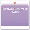 A Picture of product PFX-152LAV Pendaflex® Colored File Folders Straight Tabs, Letter Size, Lavender/Light Lavender, 100/Box