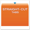A Picture of product PFX-152ORA Pendaflex® Colored File Folders Straight Tabs, Letter Size, Orange/Light Orange, 100/Box