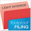 A Picture of product PFX-152RED Pendaflex® Colored File Folders Straight Tabs, Letter Size, Red/Light Red, 100/Box