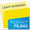 A Picture of product PFX-152YEL Pendaflex® Colored File Folders Straight Tabs, Letter Size, Yellow/Light Yellow, 100/Box