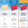 A Picture of product PFX-15313ORA Pendaflex® Colored File Folders 1/3-Cut Tabs: Assorted, Legal Size, Orange/Light Orange, 100/Box