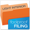 A Picture of product PFX-15313ORA Pendaflex® Colored File Folders 1/3-Cut Tabs: Assorted, Legal Size, Orange/Light Orange, 100/Box