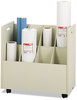 A Picture of product SAF-3045 Safco® Laminate Mobile Roll Files 8 Compartments, 30.13w x 15.75d 29.25h, Putty, Ships in 1-3 Business Days