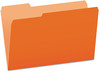 A Picture of product PFX-15313ORA Pendaflex® Colored File Folders 1/3-Cut Tabs: Assorted, Legal Size, Orange/Light Orange, 100/Box