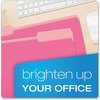 A Picture of product PFX-15313PIN Pendaflex® Colored File Folders 1/3-Cut Tabs: Assorted, Legal Size, Pink/Light Pink, 100/Box