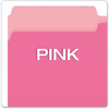 A Picture of product PFX-15313PIN Pendaflex® Colored File Folders 1/3-Cut Tabs: Assorted, Legal Size, Pink/Light Pink, 100/Box