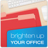 A Picture of product PFX-15313RED Pendaflex® Colored File Folders 1/3-Cut Tabs: Assorted, Legal Size, Red/Light Red, 100/Box