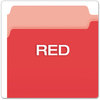 A Picture of product PFX-15313RED Pendaflex® Colored File Folders 1/3-Cut Tabs: Assorted, Legal Size, Red/Light Red, 100/Box