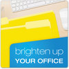 A Picture of product PFX-15313YEL Pendaflex® Colored File Folders 1/3-Cut Tabs: Assorted, Legal Size, Yellow/Light Yellow, 100/Box