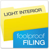 A Picture of product PFX-15313YEL Pendaflex® Colored File Folders 1/3-Cut Tabs: Assorted, Legal Size, Yellow/Light Yellow, 100/Box