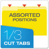 A Picture of product PFX-15313YEL Pendaflex® Colored File Folders 1/3-Cut Tabs: Assorted, Legal Size, Yellow/Light Yellow, 100/Box