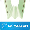 A Picture of product PFX-17181 Pendaflex® Heavy-Duty Pressboard Folders with Embossed Fasteners 1/3-Cut Tabs, 2" Expansion, 2 Letter Size, Green, 25/Box