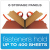A Picture of product PFX-2257R Pendaflex® Four-, Six-, and Eight-Section Pressboard Classification Folders Six-Section 2" Expansion, 2 Dividers, 6 Fasteners, Legal Size, Red Exterior, 10/Box