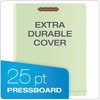A Picture of product PFX-23214 Pendaflex® End Tab Classification Folders 1.75" Expansion, 1 Divider, 4 Fasteners, Letter Size, Pale Green Exterior, 10/Box