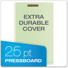 A Picture of product PFX-23324 Pendaflex® End Tab Classification Folders 2" Expansion, 2 Dividers, 6 Fasteners, Legal Size, Pale Green Exterior, 10/Box