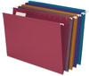 A Picture of product PFX-35117 Pendaflex® Earthwise® by 100% Recycled Colored Hanging File Folders EZ Slide Letter Size, 1/5-Cut Tabs, Assorted Colors, 20/BX